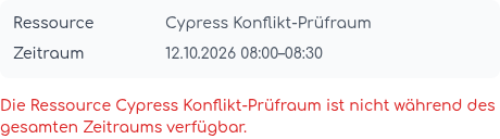 Unmittelbare Meldung für einen Zeitraum außerhalb des Wochenplans